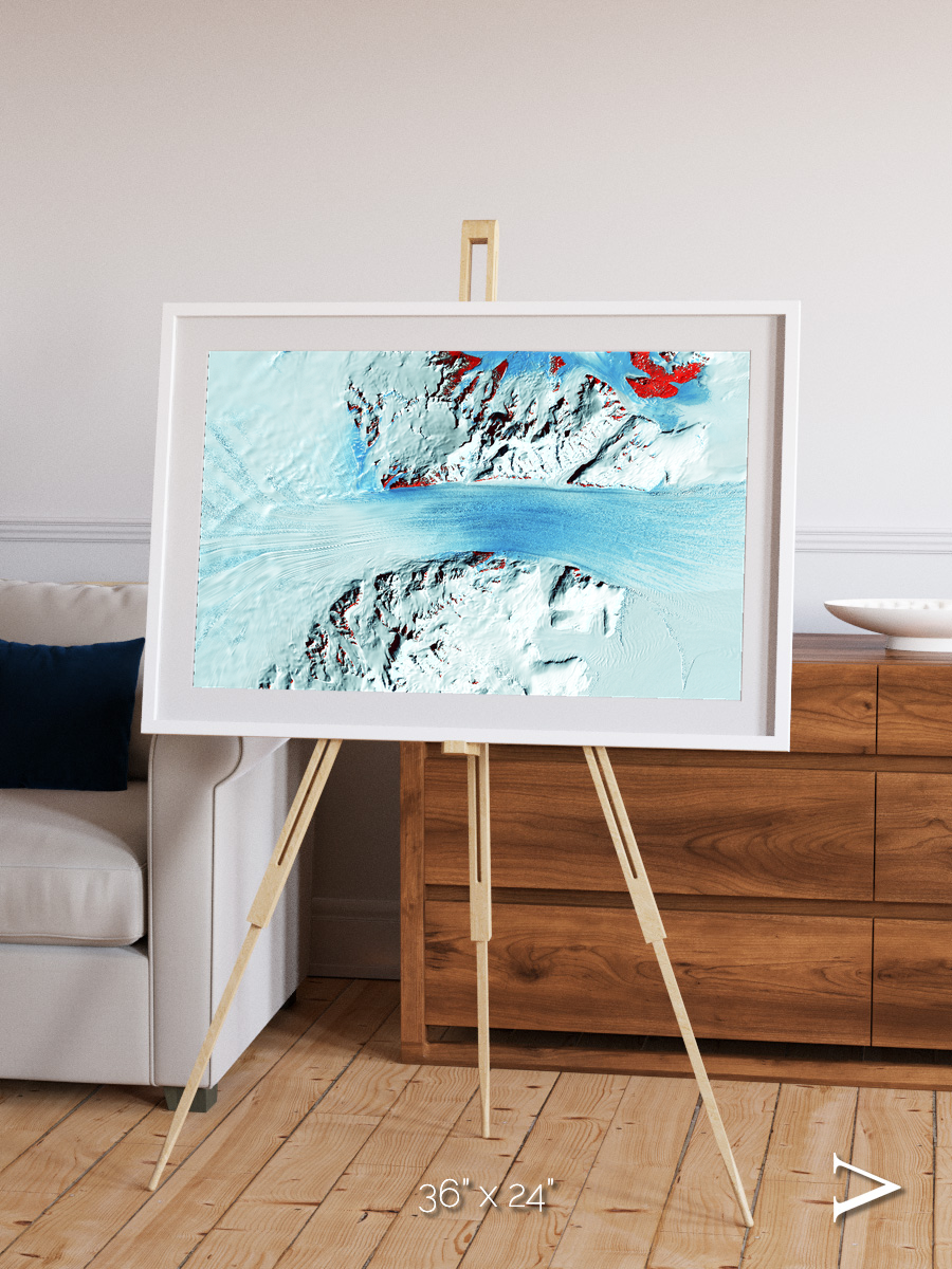 River of Ice, Byrd Glacier Framed & Mounted Print