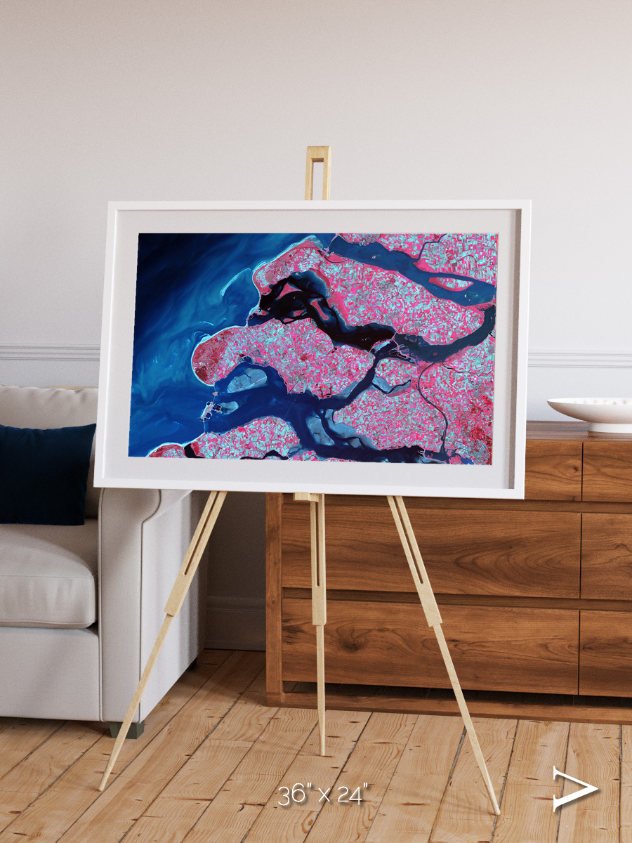 Windward Isles, Delta Region Netherlands Framed & Mounted Print