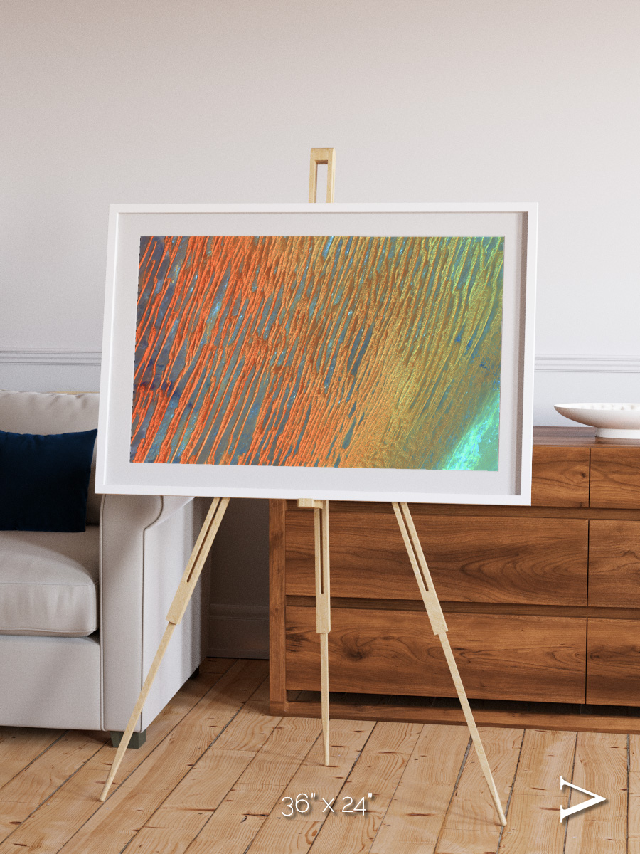 Windwritten Sands, Erg Chech Framed & Mounted Print