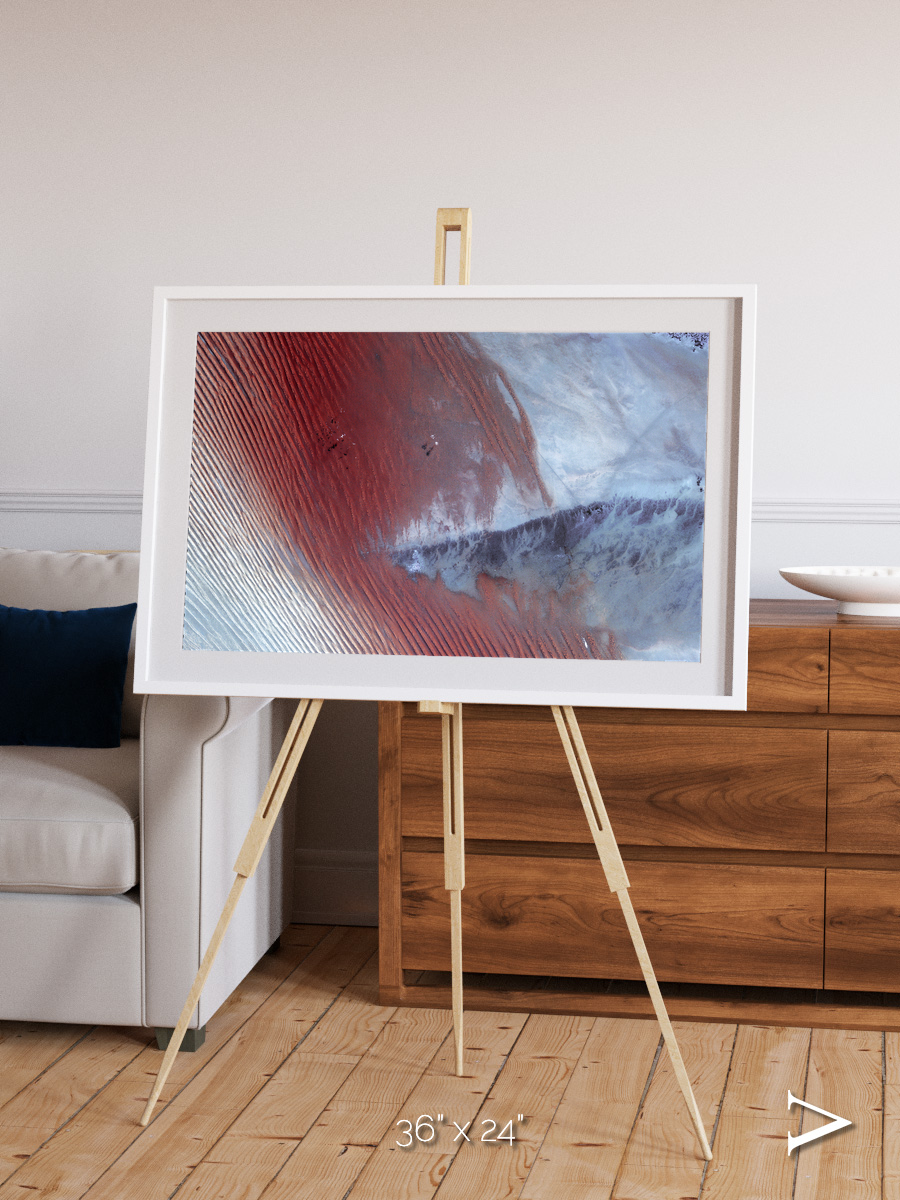 Wind Signatures, Empty Quarter Framed & Mounted Print