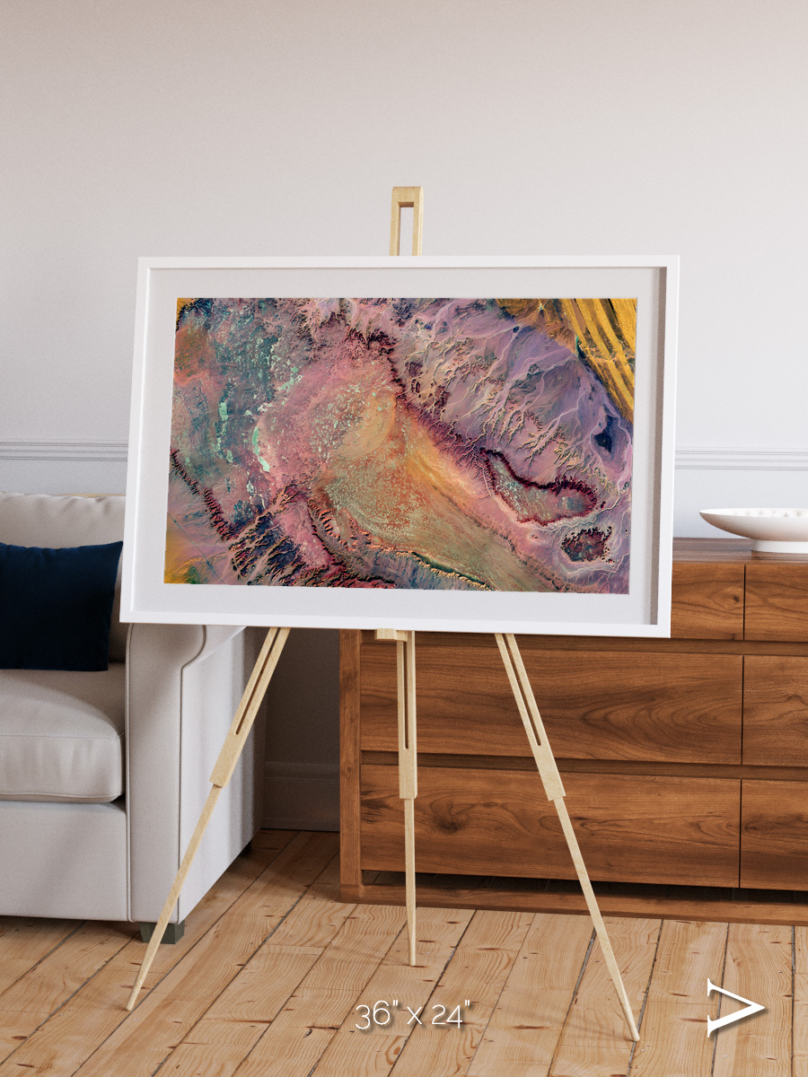 Echoes of Water, Western Desert Framed & Mounted Print