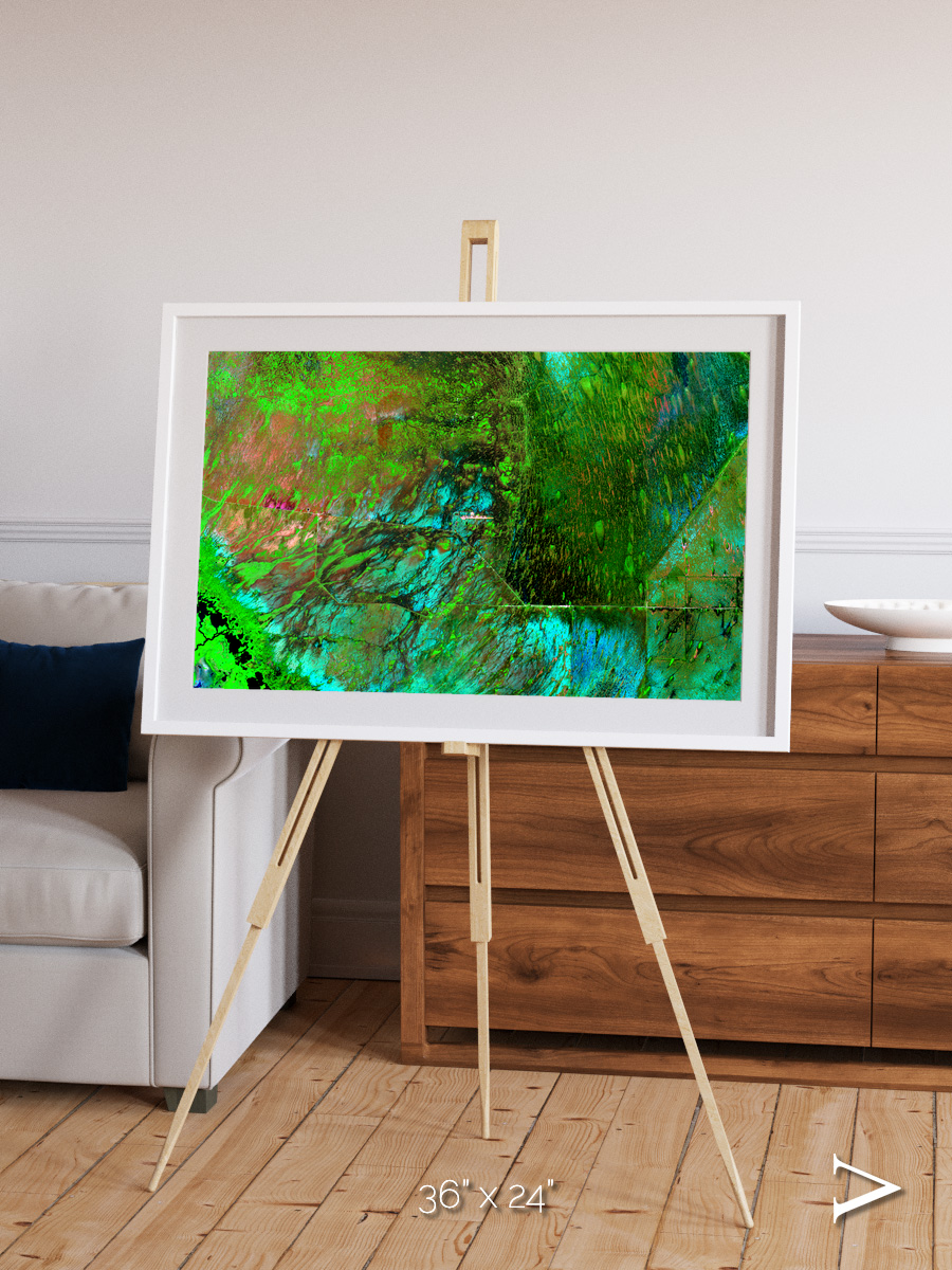 Linear Dunes, Florida Everglades Framed & Mounted Print