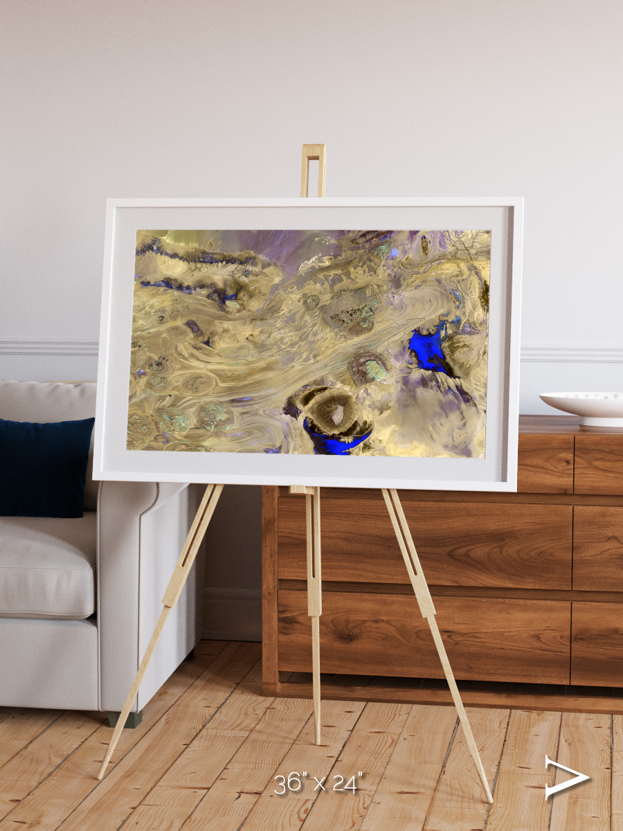 Salt Mirror, Great Salt Desert Framed & Mounted Print