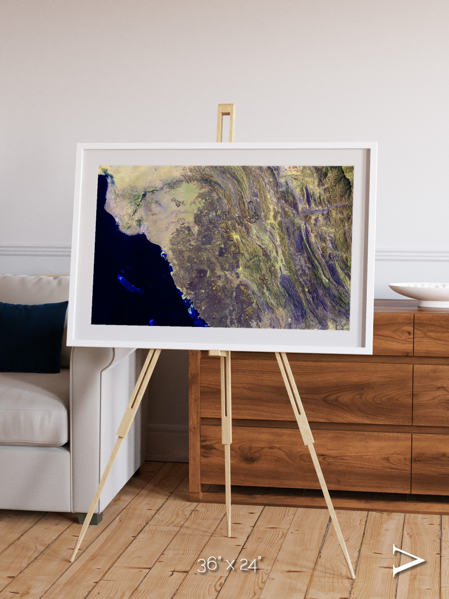 Fire Fields, Harrat Al Birk Framed & Mounted Print
