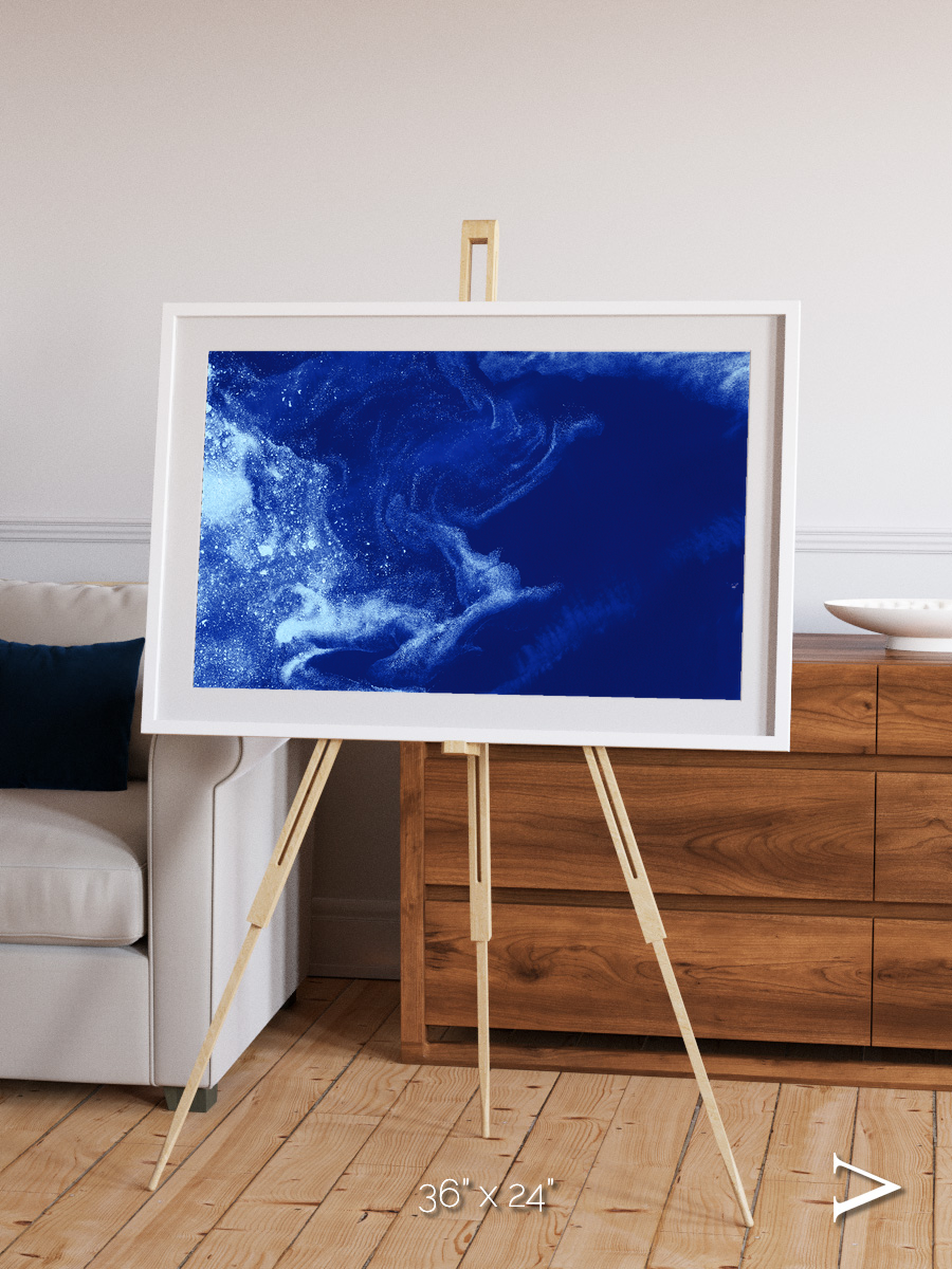 Wind Signatures, Ice Stars Framed & Mounted Print