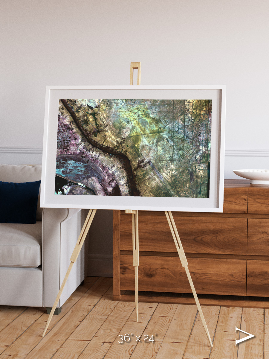 Floodplain Lines, Iraqi Emplacement Framed & Mounted Print