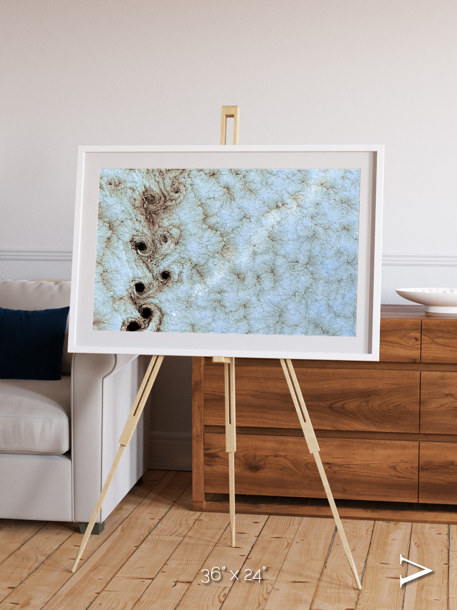 Wind Signatures, Karman Vortices Framed & Mounted Print