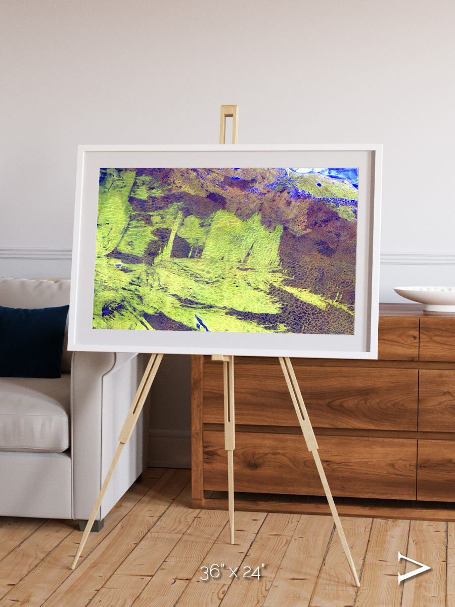 Lake Lines, Lake Amadeus Framed & Mounted Print