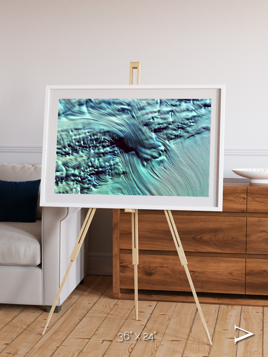 Ice River, Lambert Glacier Framed & Mounted Print
