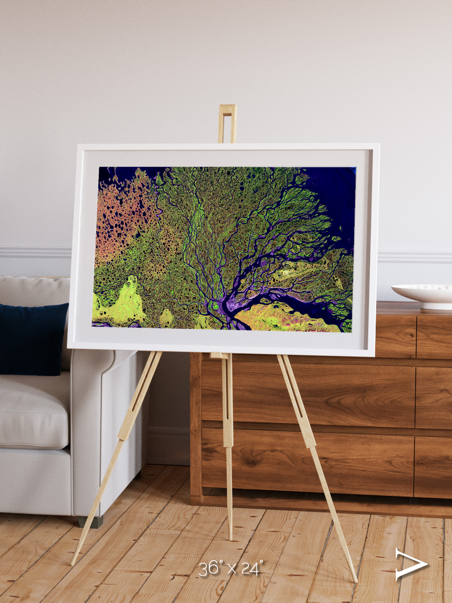 Delta Mosaic, Lena Delta Framed & Mounted Print