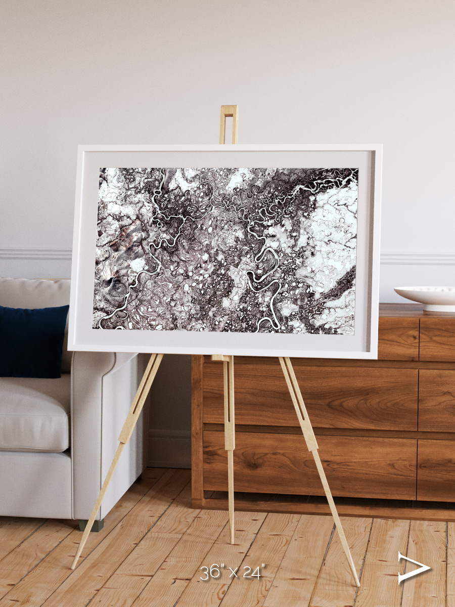 River Threads, Mayn River Framed & Mounted Print
