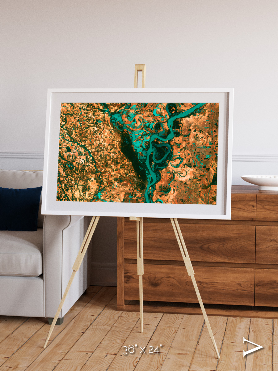 River’s Dance, Mississippi Framed & Mounted Print