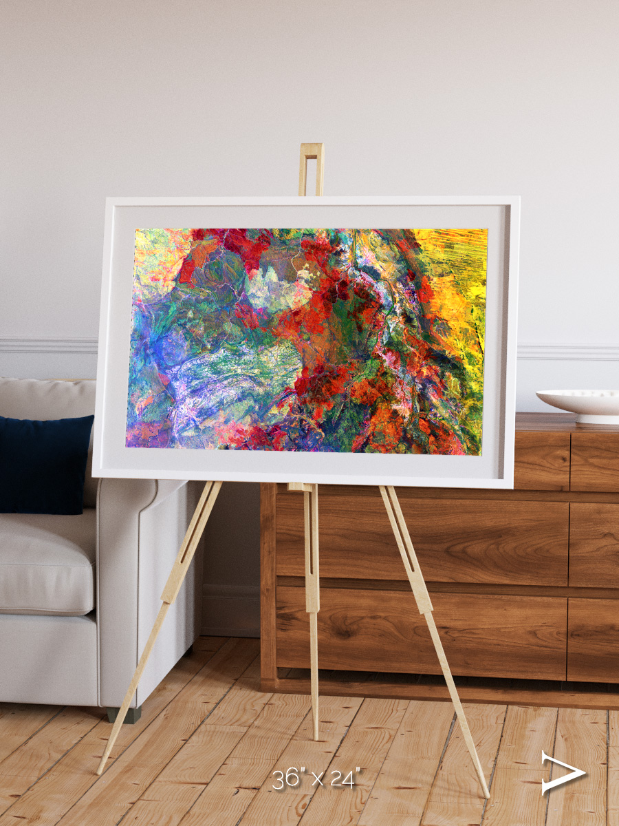 Melted Earth, Great Sandy Desert Framed & Mounted Print