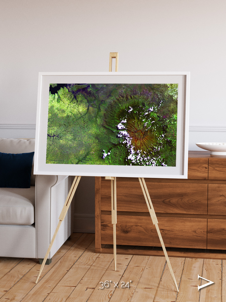 Vortex Trails, Mount Elgon Framed & Mounted Print