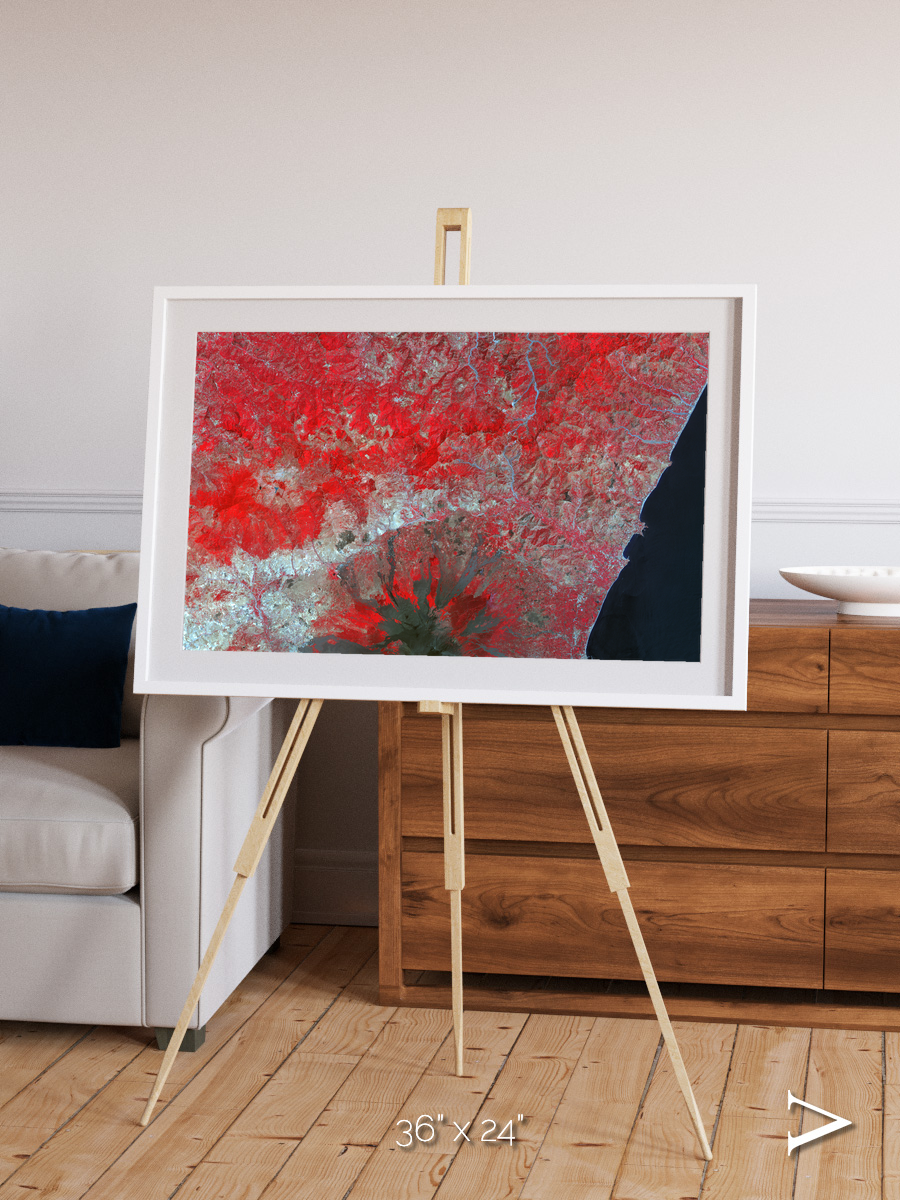 Painted Archipelago, Mt Etna Framed & Mounted Print
