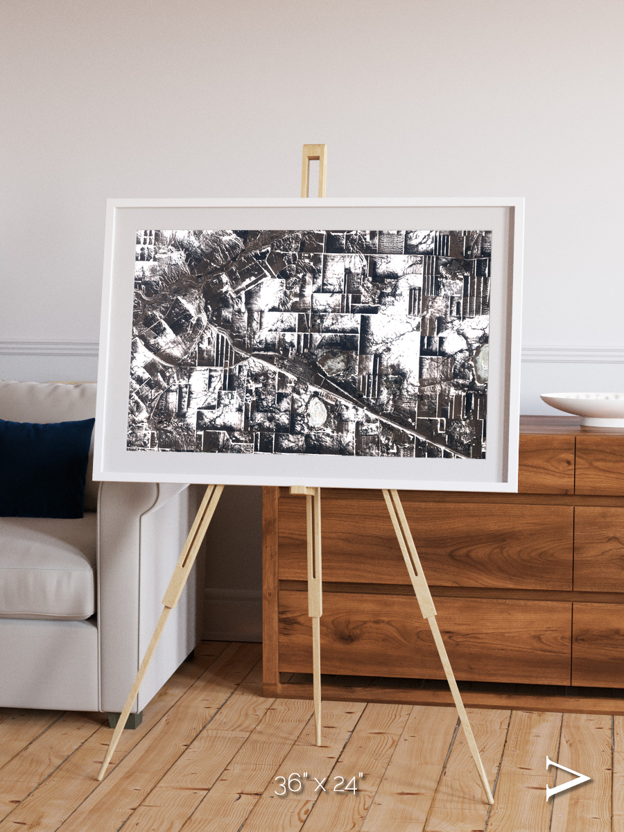 Fertile Threads, Northern Kazakhstan Framed & Mounted Print