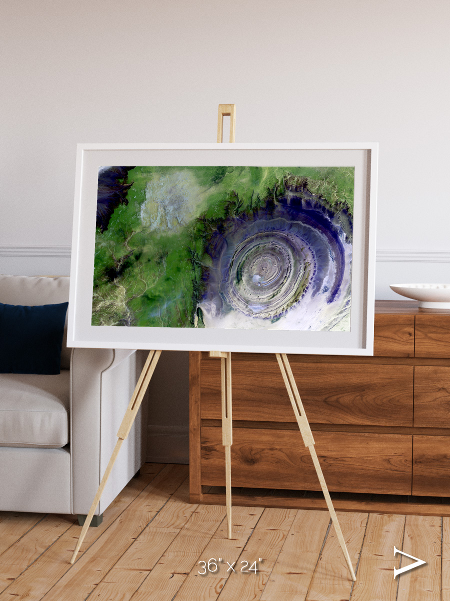 Dormant Giants, Richat Structure Framed & Mounted Print