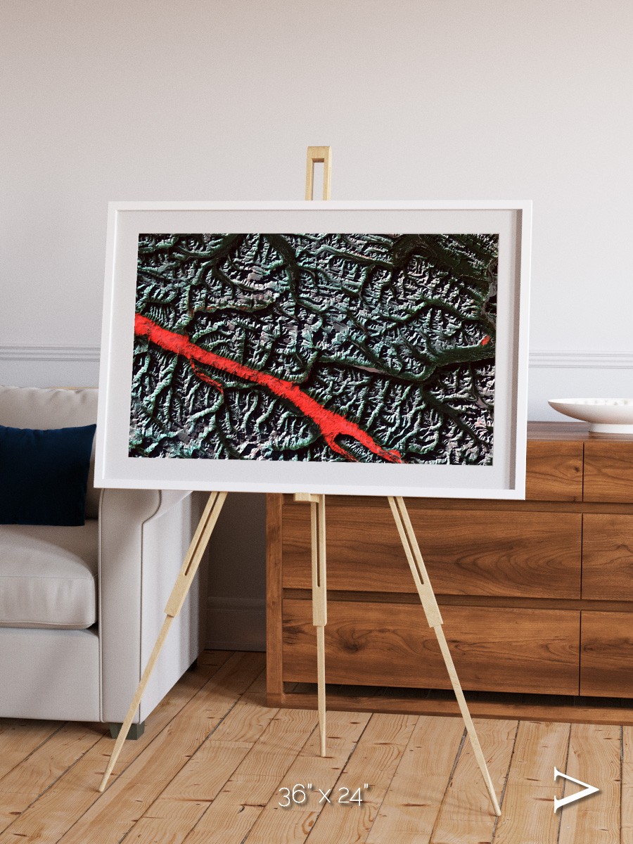 Light in the Trench, Canadian Rockies Framed & Mounted Print