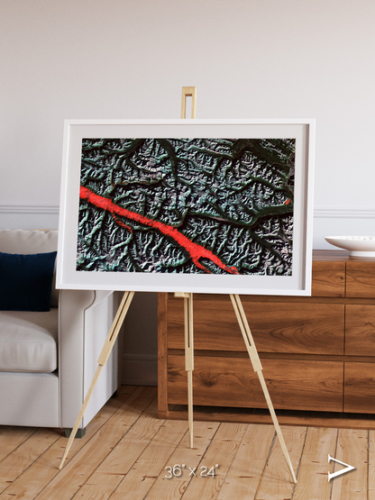 Light in the Trench, Canadian Rockies Framed & Mounted Print