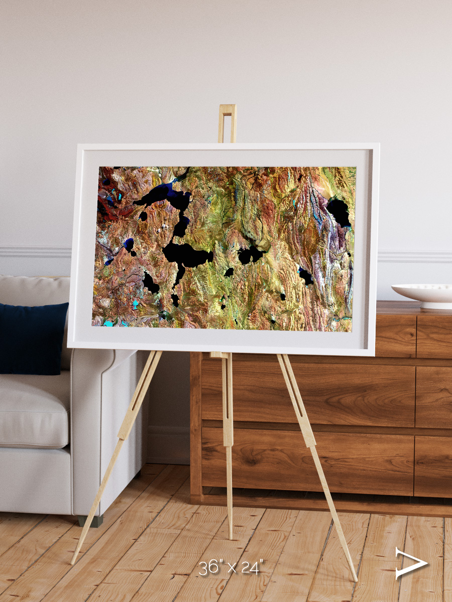 Above the Earth, Tibetan Plateau Framed & Mounted Print