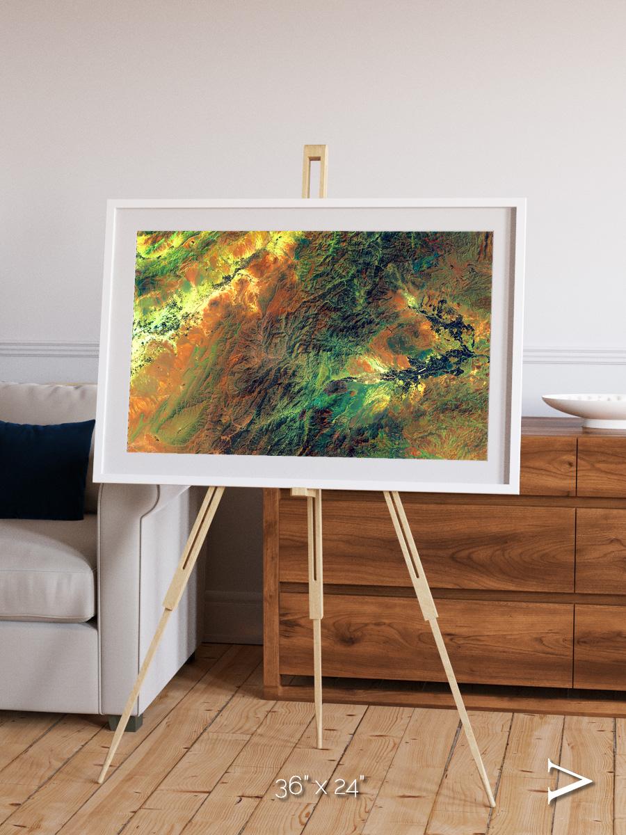 Irrigated Highlands, Eastern Afghanistan Framed & Mounted Print
