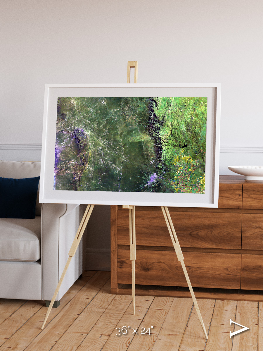Radiating Plains, San Luis Framed & Mounted Print