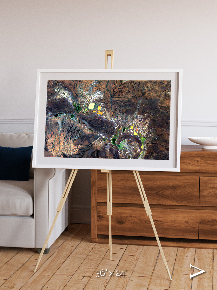 Ancient Impact, Shoemaker Crater Framed & Mounted Print