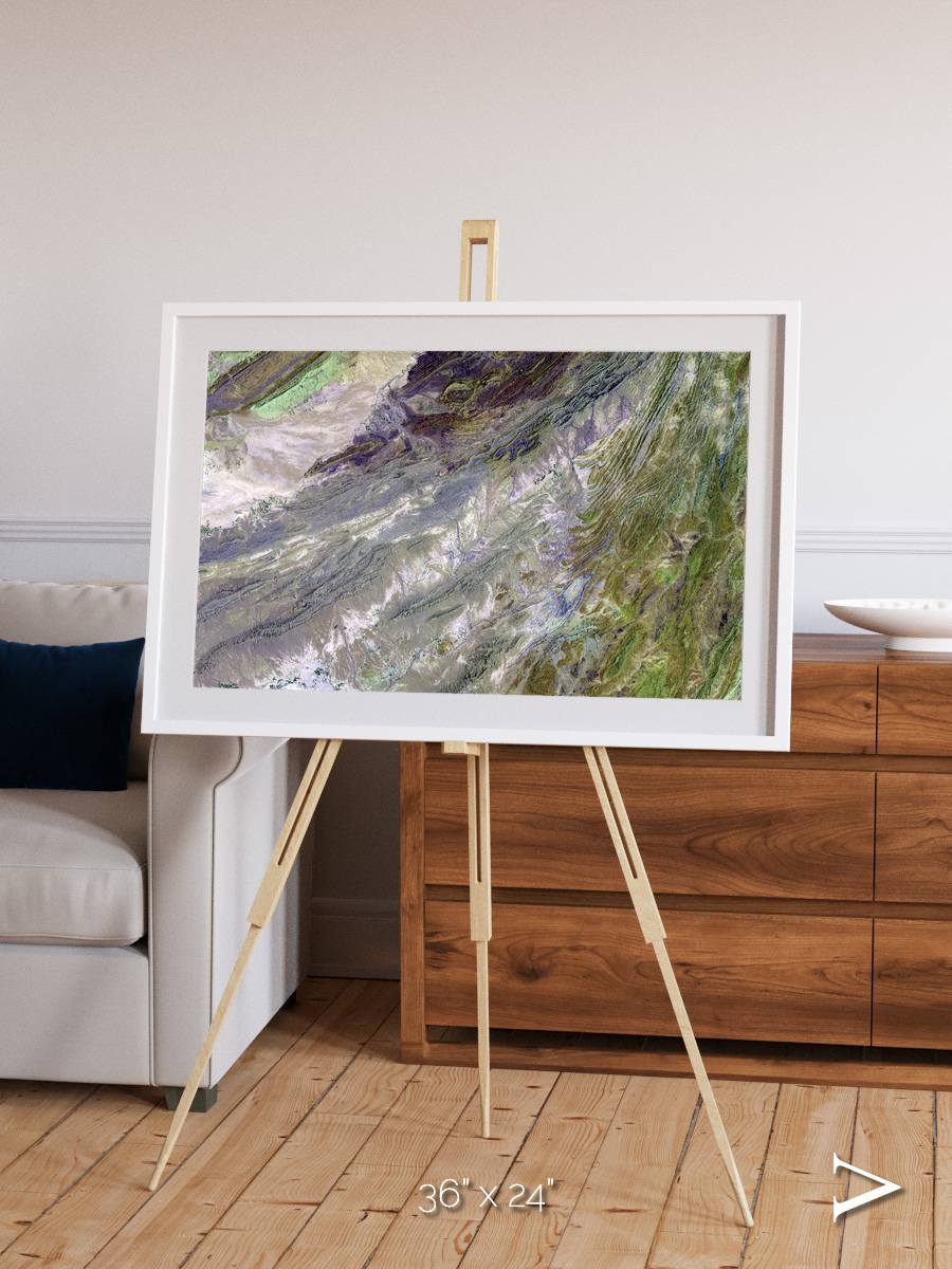 Rugged Relief, Sulaiman Mountains Framed & Mounted Print