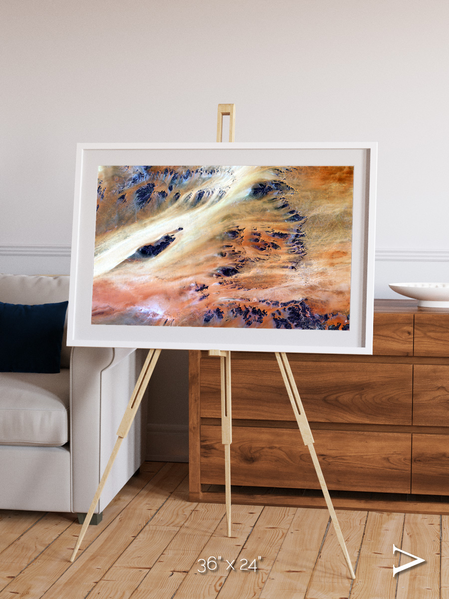 Shifting Dunes, Terkezi Oasis Framed & Mounted Print