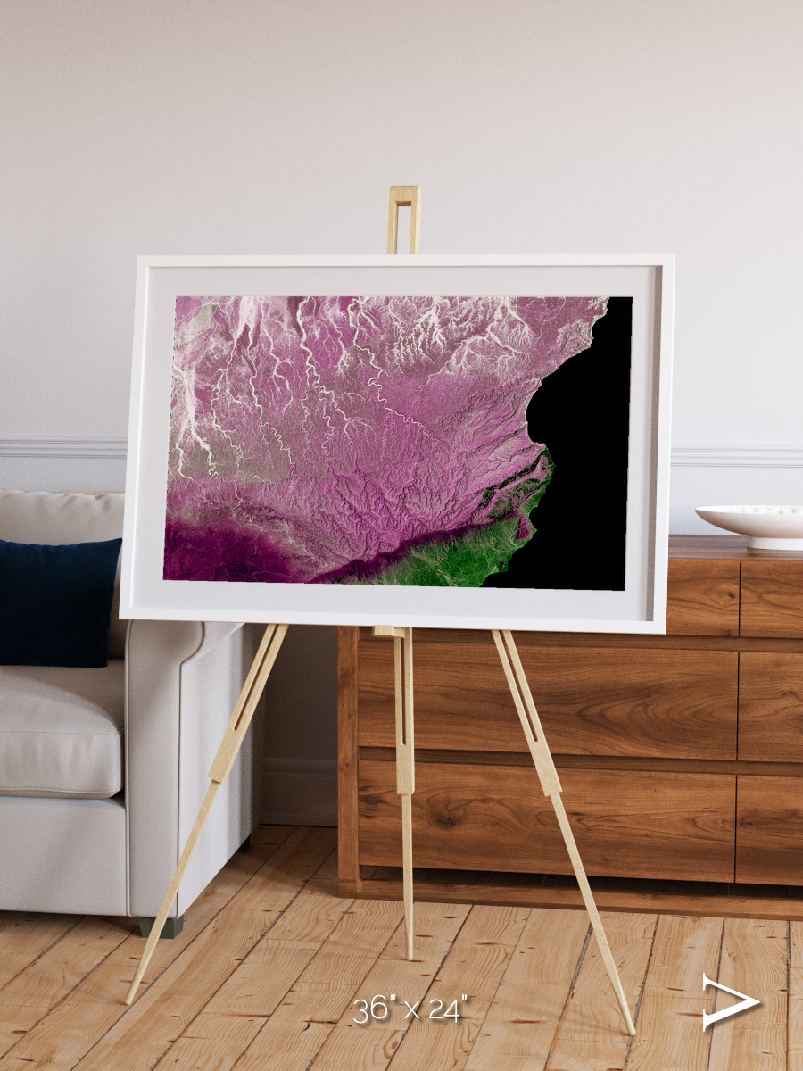 Monsoon Divide, Dhofar Framed & Mounted Print