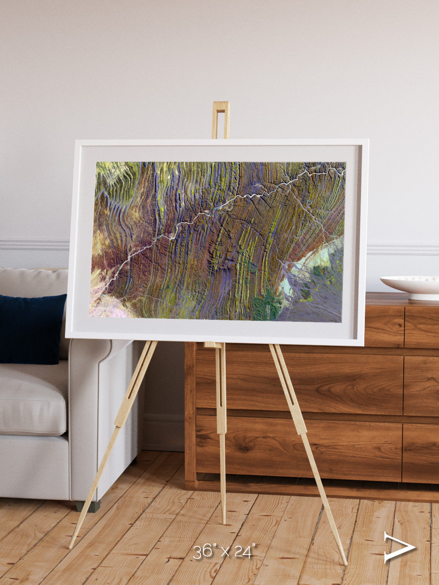 Shifting Dunes, Ugab River Framed & Mounted Print