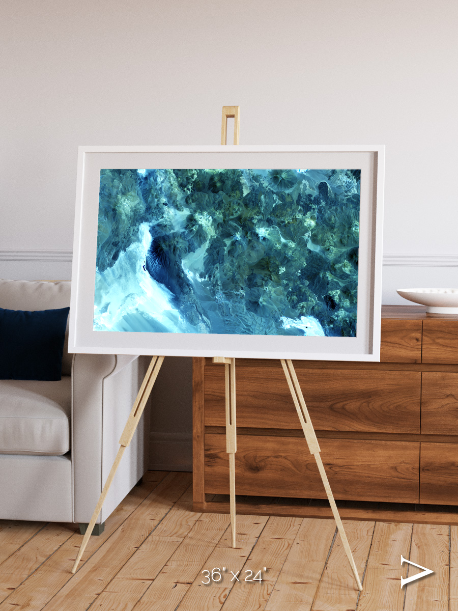 Heat Scars, Volcanoes Framed & Mounted Print