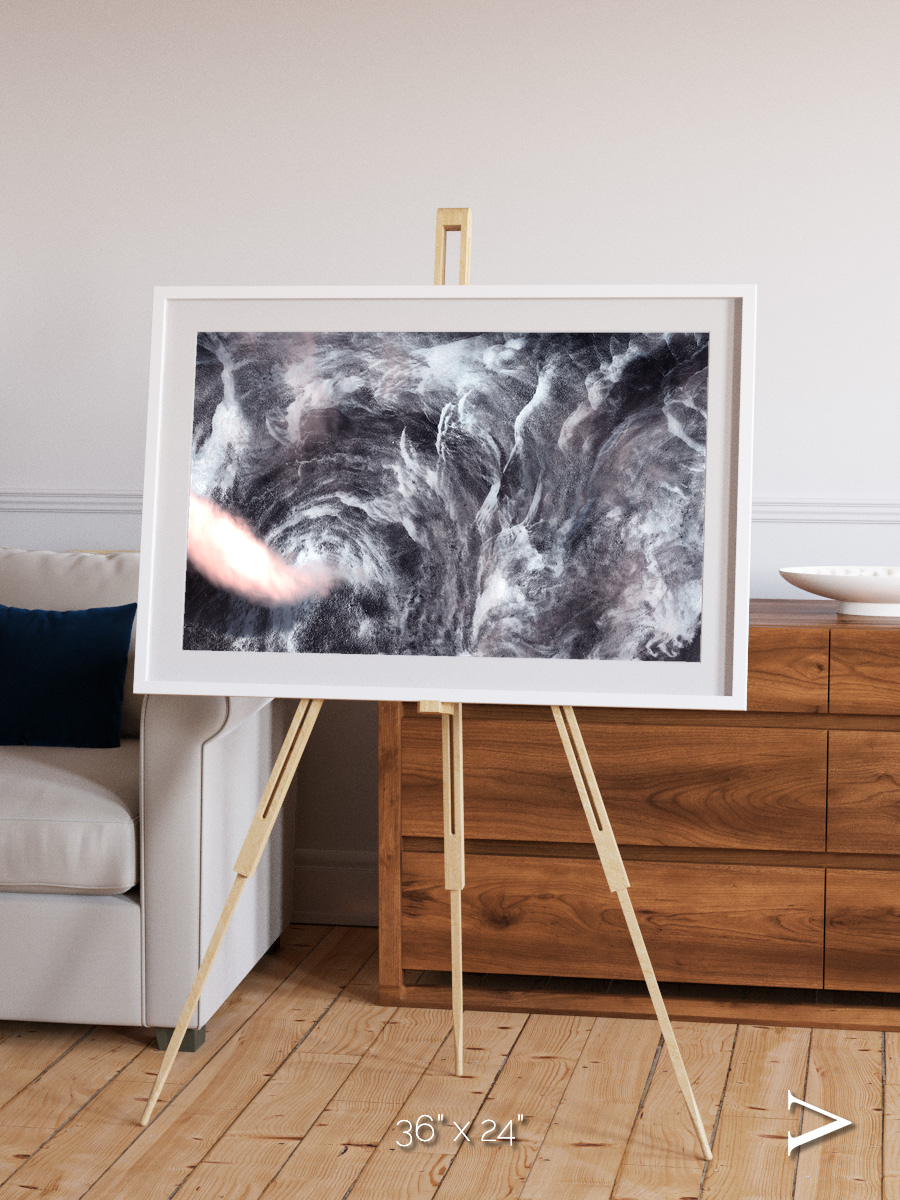 Wind Signatures, Whirlpool in the Air Framed & Mounted Print