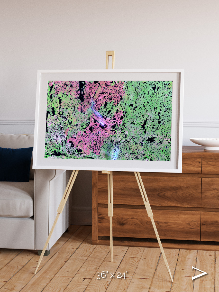 Ice River, Yellowknife Wetlands Framed & Mounted Print