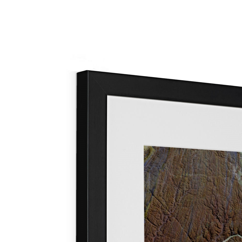 Windwritten Dunes, Brandberg Massif Framed & Mounted Print