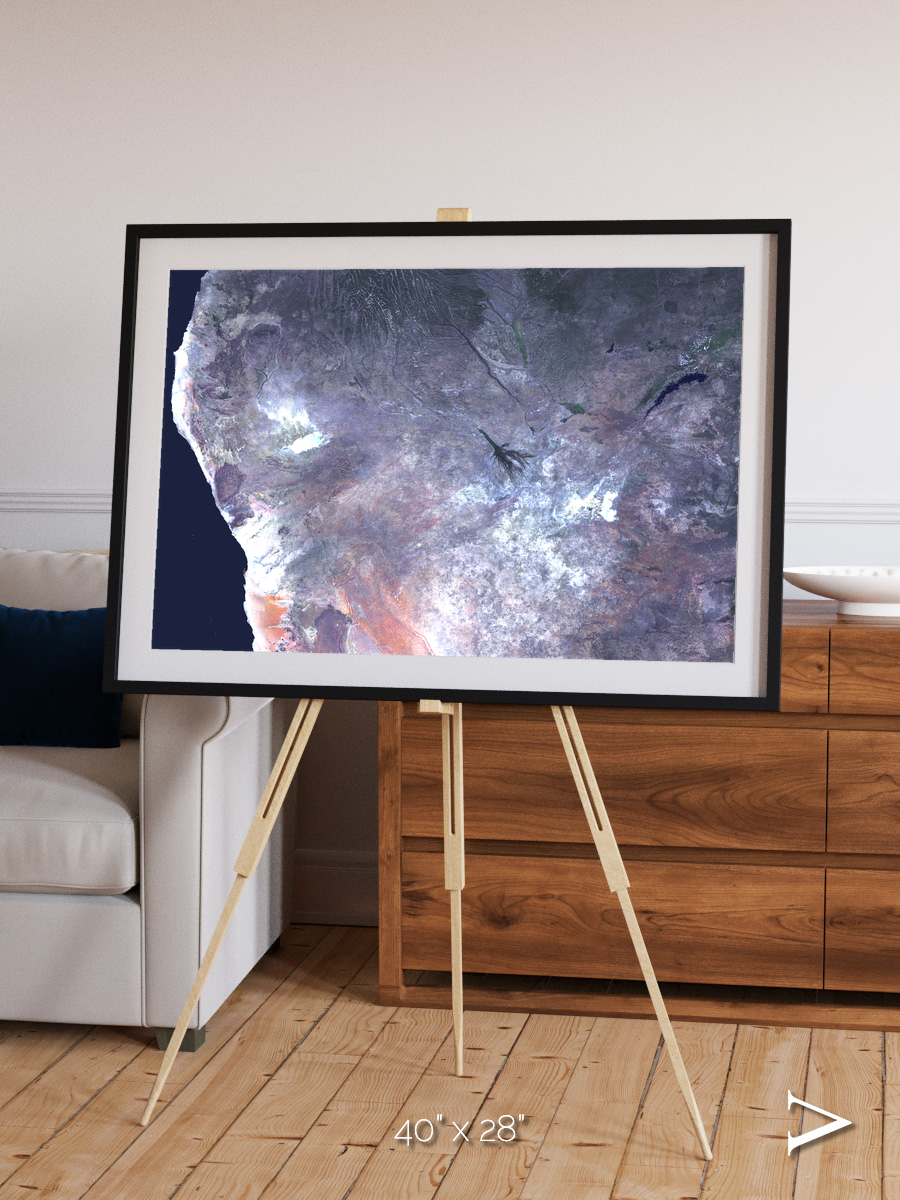 Sunlit Dunes, Africa Framed & Mounted Print