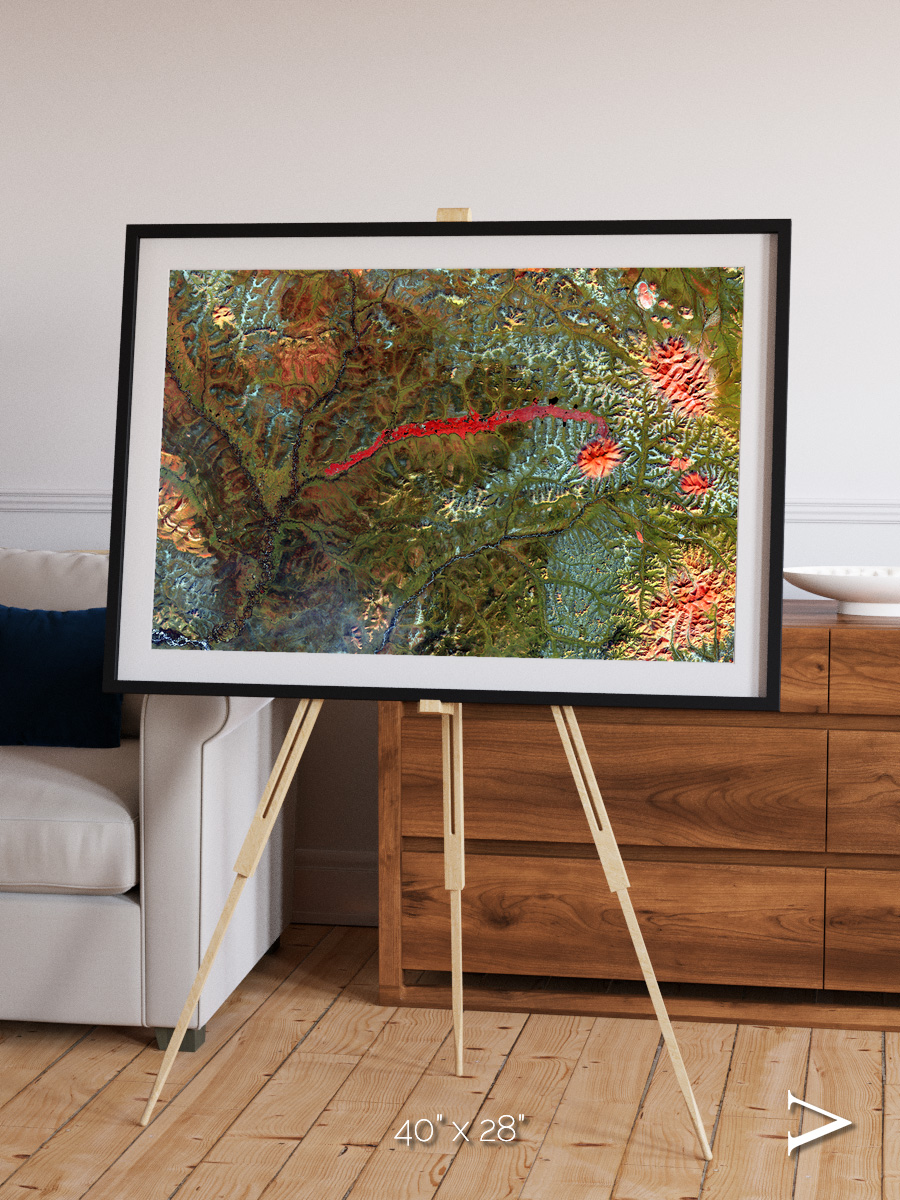 Ash and Stone, Anyuyskiy Volcano Framed & Mounted Print
