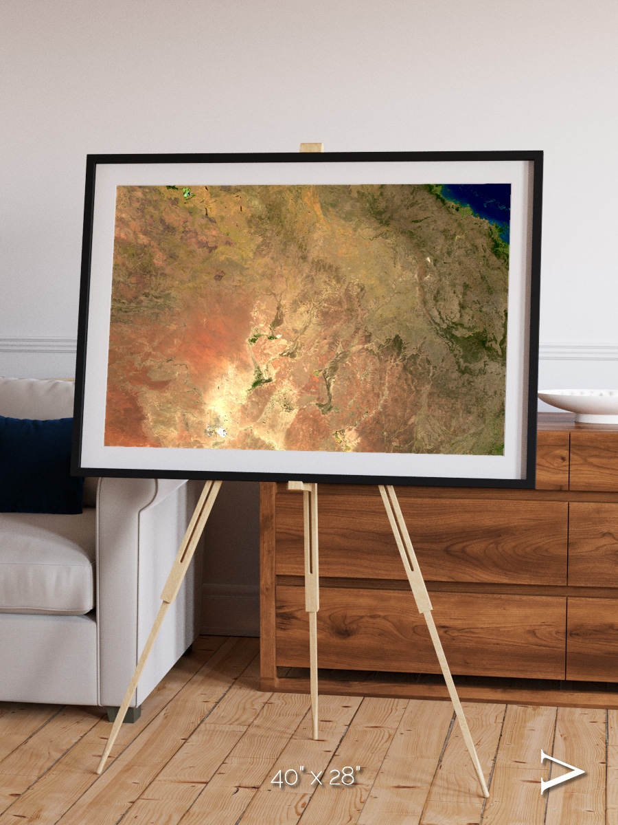 Winding Waters, Australia Framed & Mounted Print