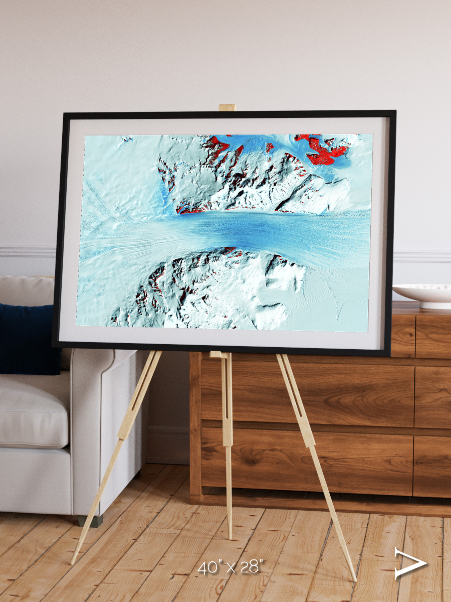 River of Ice, Byrd Glacier Framed & Mounted Print