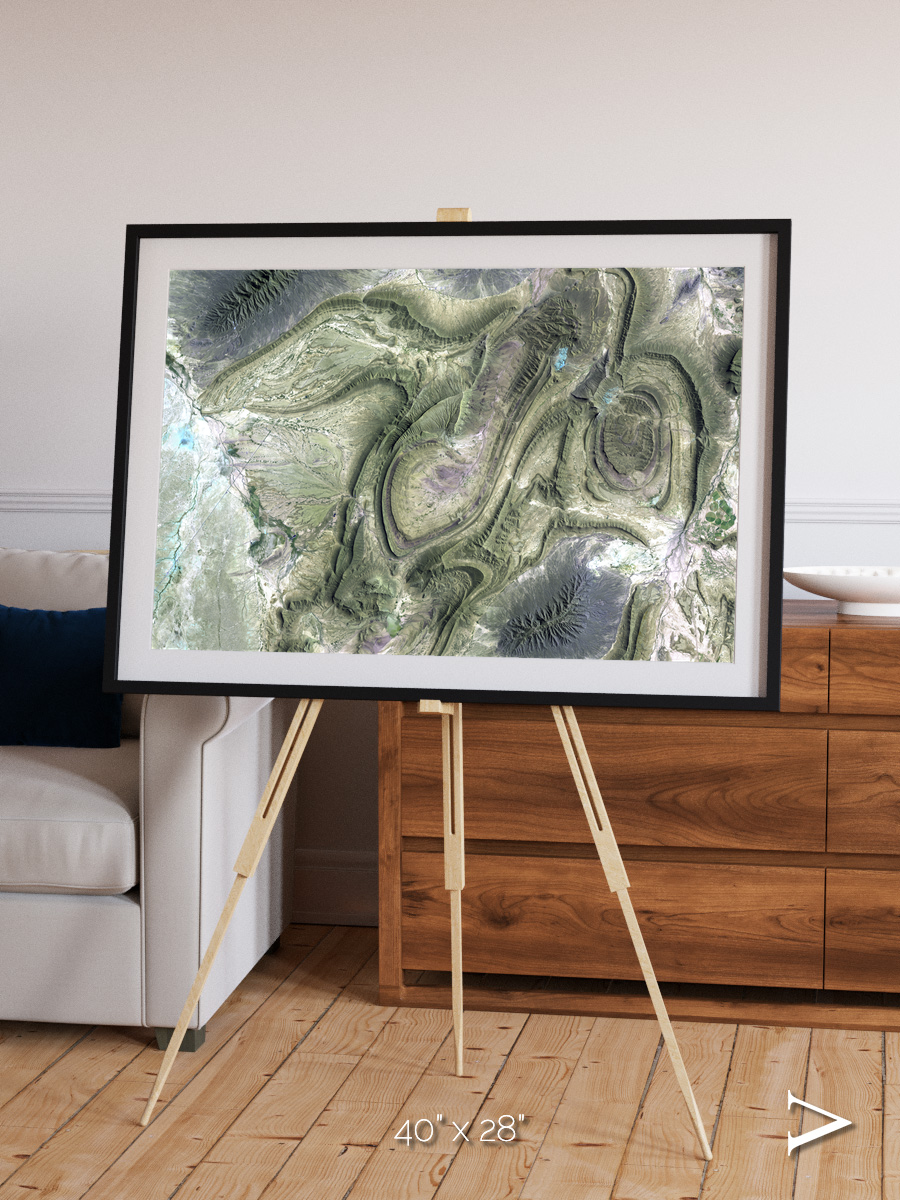 Rugged Relief, Coahuila Mexico Framed & Mounted Print