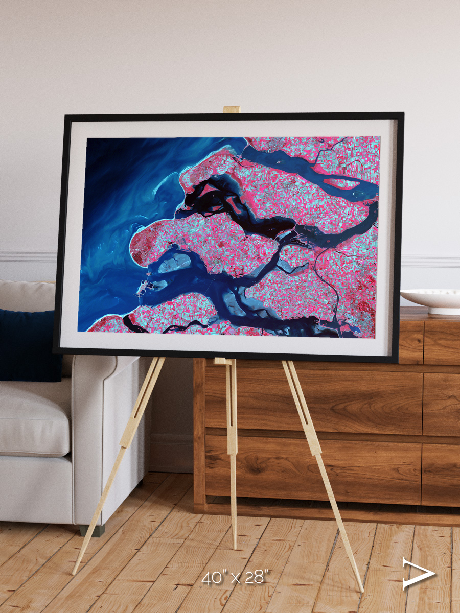 Windward Isles, Delta Region Netherlands Framed & Mounted Print