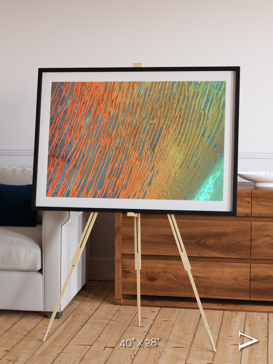 Windwritten Sands, Erg Chech Framed & Mounted Print