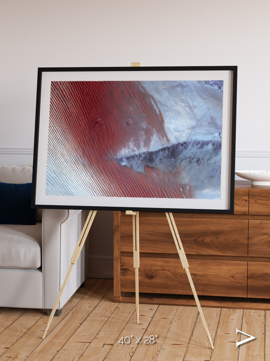 Wind Signatures, Empty Quarter Framed & Mounted Print