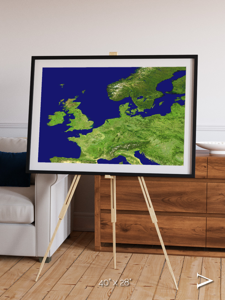 Arctic Outpost, Europe Framed & Mounted Print