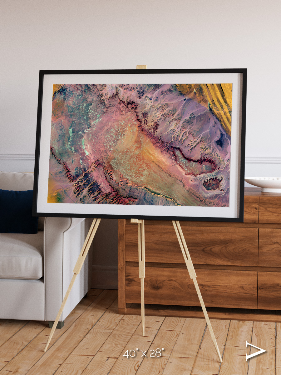 Echoes of Water, Western Desert Framed & Mounted Print
