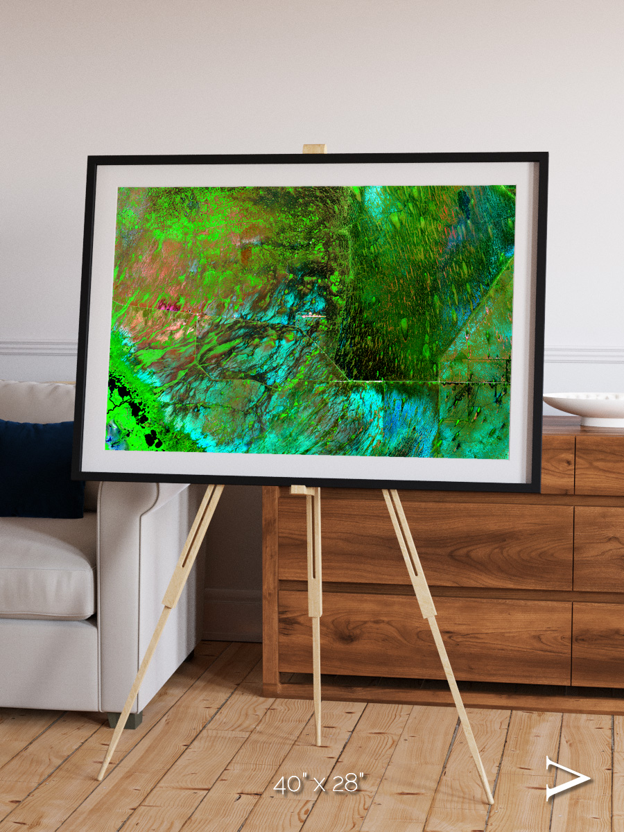Linear Dunes, Florida Everglades Framed & Mounted Print