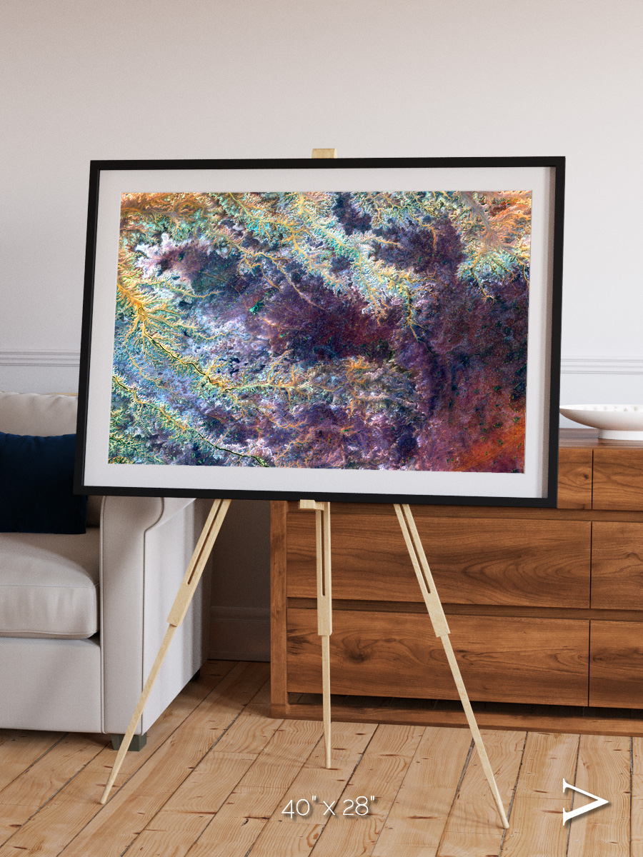 River and Plain, Ghadamis River Framed & Mounted Print