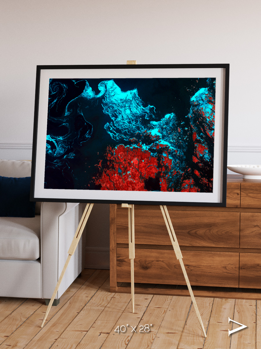 Island Sanctuary, Ghostly Grease Ice Framed & Mounted Print