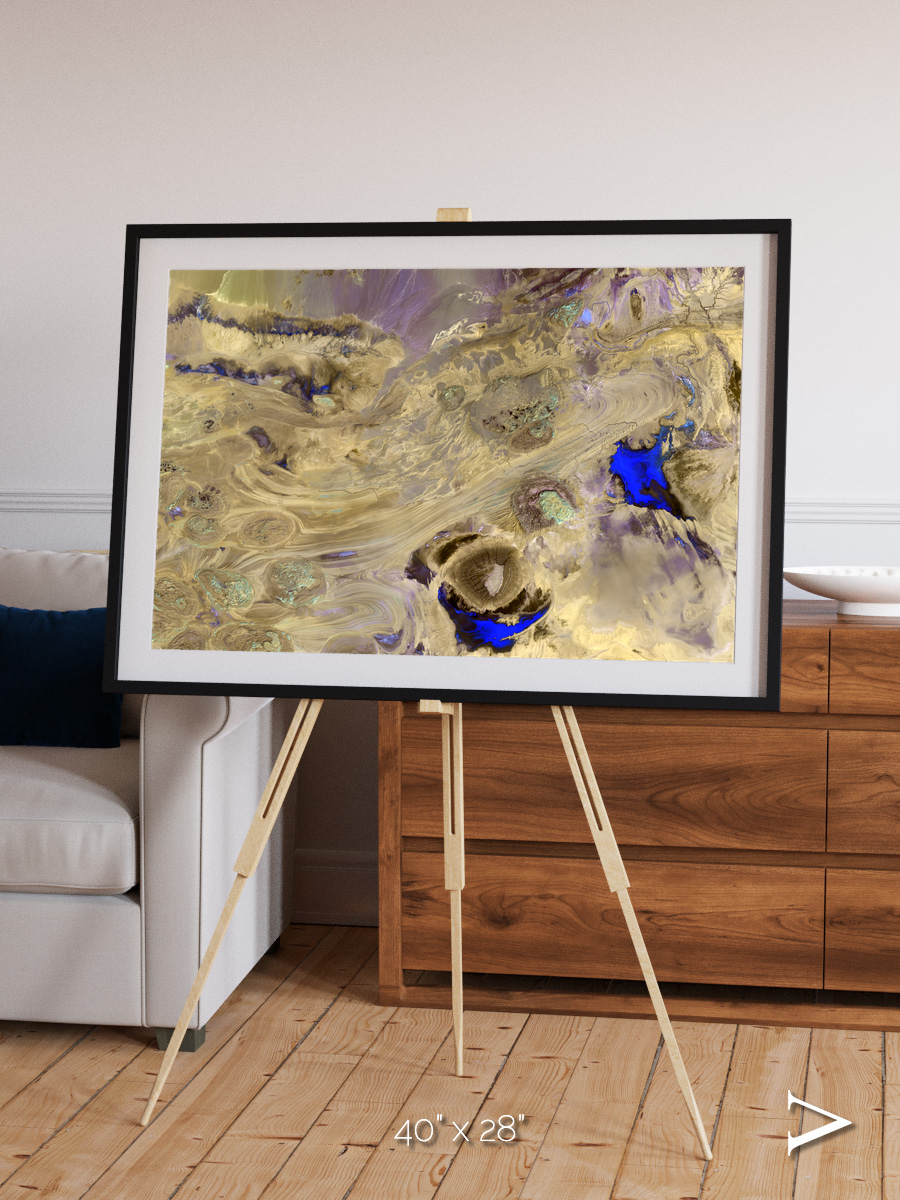 Salt Mirror, Great Salt Desert Framed & Mounted Print