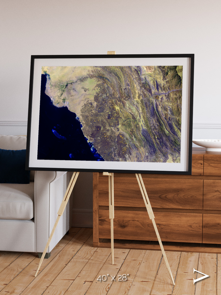 Fire Fields, Harrat Al Birk Framed & Mounted Print